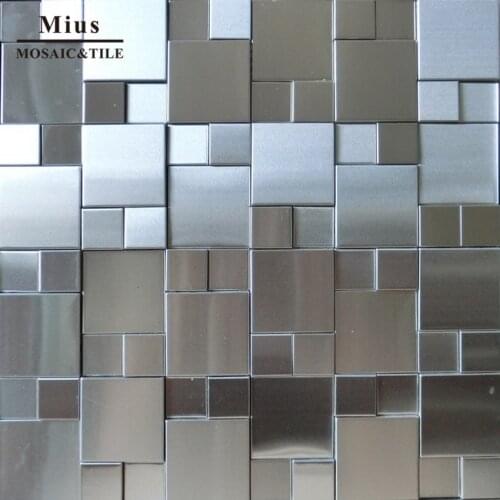 3D Stainless steel mosaic tiles metal mosaic A6YM040