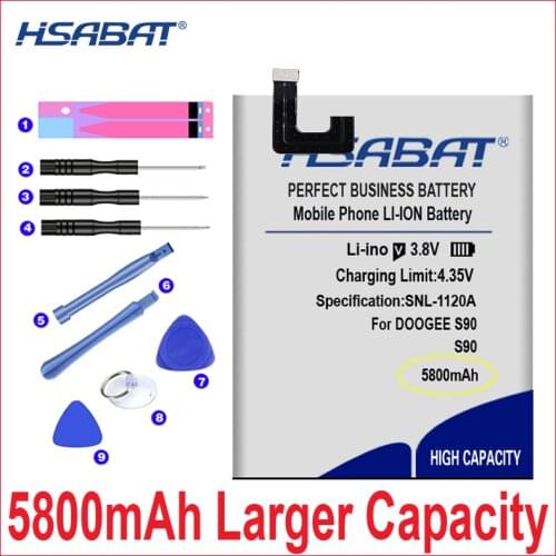 HSABAT 0 Cycle 5800mAh Battery for DOOGEE S90 High Quality Mobile Phone Replacement Accumulator