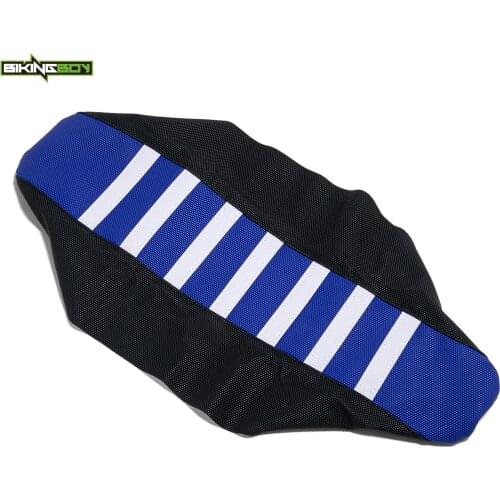 BIKINGBOY PVC Seat Cushion Cover For Yamaha YZ65 2018 2019 YZ 65 18 19 Ribbed Soft Gripper Dirt bike MX Off-Road Motocross