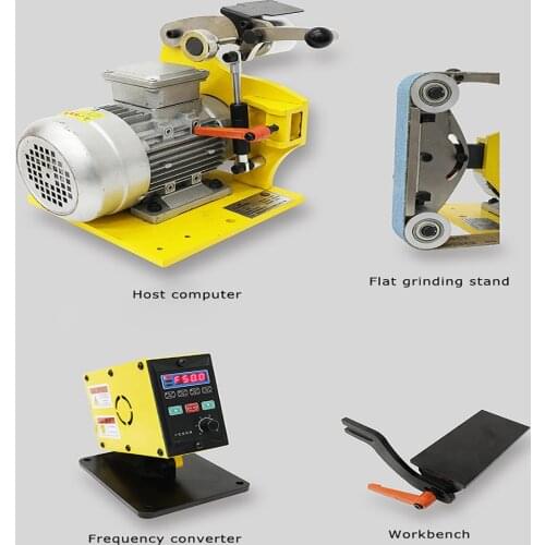 Frequency Conversion Speed Desktop Belt Machine Industrial Grade Multi-Function Woodworking Diy Polishing Sanding Machine Gt-L