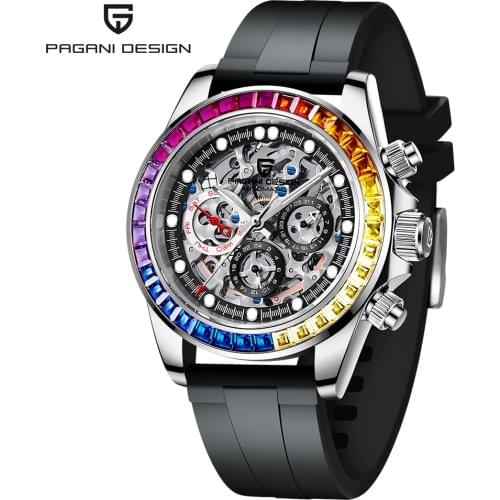 PAGANI Design Skeleton Automatic Watch for Men Watches Stainless Steel Waterproof Fashion Business Sport Mechanical Wristwatch