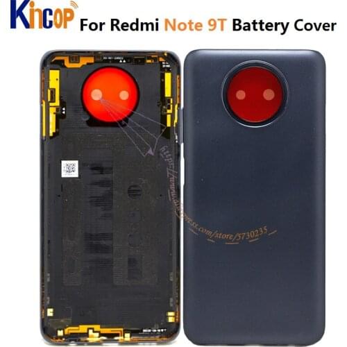 For Redmi Note 9T Battery Back Cover Rear Door Housing Case Repair Parts Assembly For Redmi Note 9T J22 Back Housing