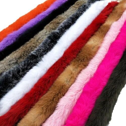 DIY Fluffy Faux Fur Strips Artificial Rabbit Fur Ribbon Trim Tapes For Down Jacket Decor Sewing Coat Hood Clothing Materials