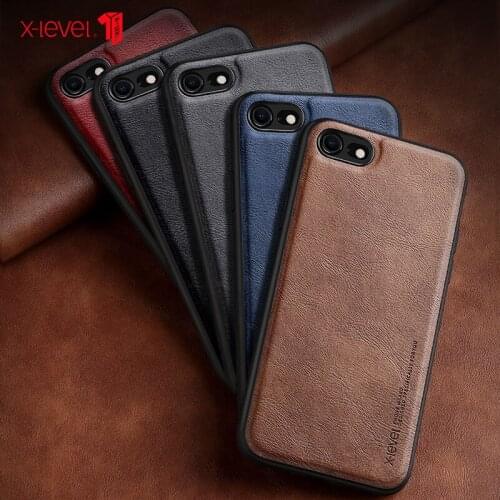 For Iphone Se 2020 Case X-level Retro Leather Soft Silicone Edge Back Cover For Iphone Se 2020 4.7" Phone Shell Fundas Quality