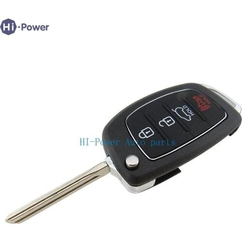 Hi-power Remote Key Shell 4 Buttons For HYUNDAI Santa Fe (ix45) 2013-2014 Folding Flip Key Blank Auto Replacement Parts Car Key