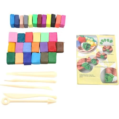 Polymer Clay Tool Set 32 Color Oven Bake with 5 Sculpting Tools DIY Soft Craft Modelling Kit for modelling, cake decorations