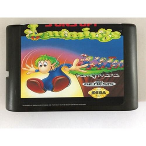 Lemmings Game Cartridge Newest 16 bit Game Card For Sega Mega Drive / Genesis System