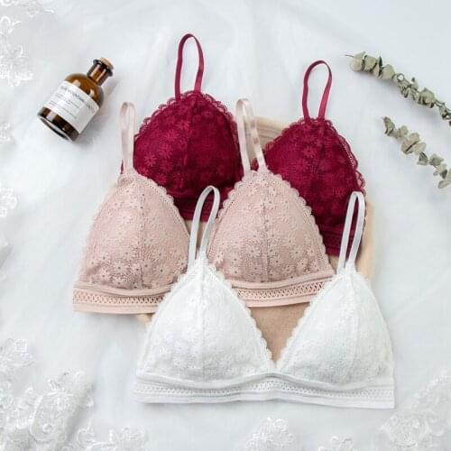French Style Lace Bras for Women Lingerie Underwire Bralette B C Small Cup Fashion Sexy Brassiere Female Intimates Underwear