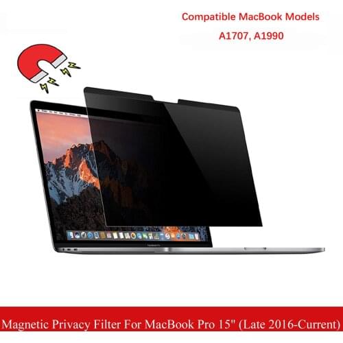 Magnetic Privacy Filter Anti-Glare Screen Protector for MacBook Pro 15" Touch Bar (Late 2016-Current) A1707, A1990