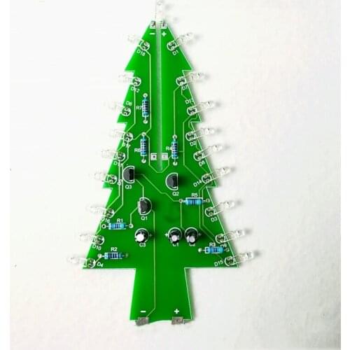 Monolithic colorful Christmas tree Fun electronic training production kit LED water lamp flashing tree