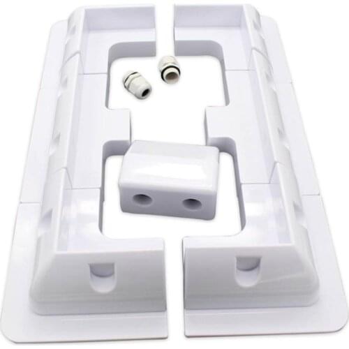 7PCS/sets ABS Solar Panel Mounting Bracket White Kits Cable Entry Gand Ideal for Caravan Motorhome RV