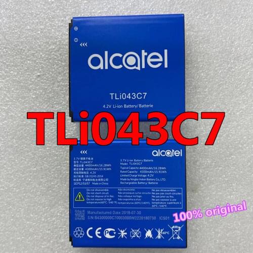 New Original 4400mAh TLi043C7 Battery For Alcatel Linkzone 2 Wi-Fi Hotspot MW43TM21 ee120 CAB4300004C1 TLi043F1