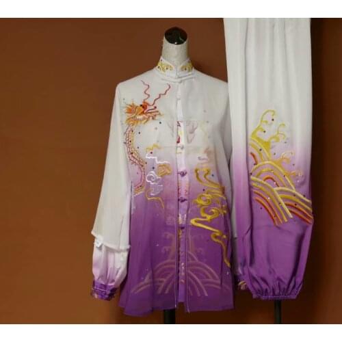 Wushu taichi taiji clothes changquan uniform Martial arts competition clothing embroidered kungfu nanquan taolu clothes uniform