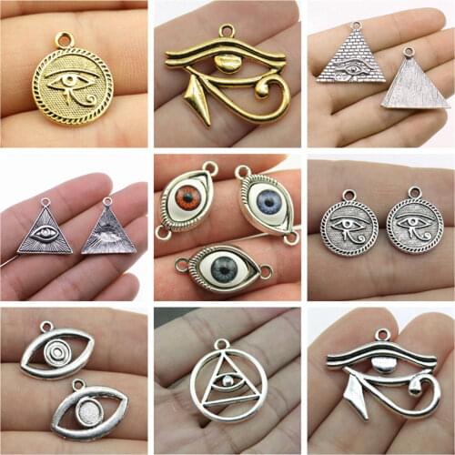 Wholesale Jewelry Lots Eye Of Horus Charms Jewelry Jewelry Making Jewelry Female Fashion Hot Sale Crats Accessories 12 Pieces