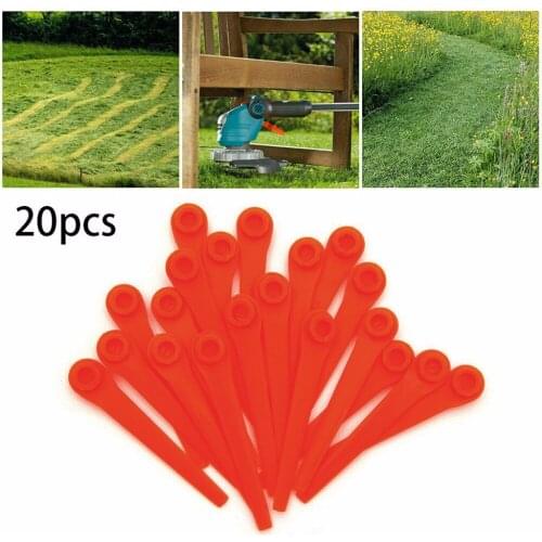20pcs Plastic Grass Trimmer Blades Mower Replacement Trim Fast Switchblades Blade Replacement Plastic Grass Trim #WT