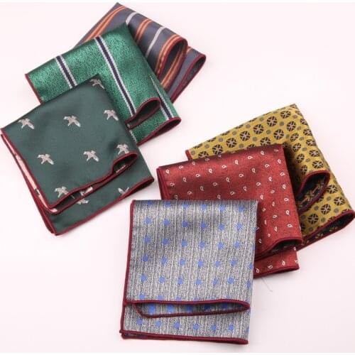 Linbaiway Mens Suits Pocket Square for Women Floral Printed Chest Towel Hanky Gentlemen Suits Handkerchief Pocket Towel