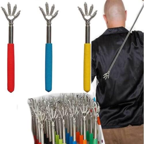 Practical Handy Stainless Pen Clip Back Scratcher Telescopic Pocket Scratching Massage Kit Bear Claw New Back Scratcher