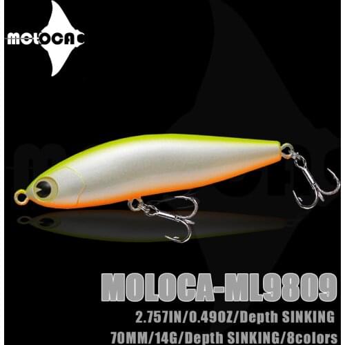 Fishing Lure Pencil Weights14g 70mm Sinking Accessories Winter Peche Fish Artificial Bionics Bait Double Hooks For Sea Bass Fish