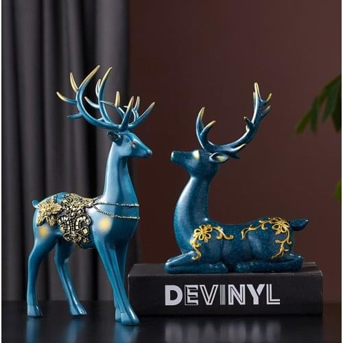 Nordic Home Decoration Accessories Deer Animal Miniature Figurines Living Room Decoration Office Desk Decoration Home Decor
