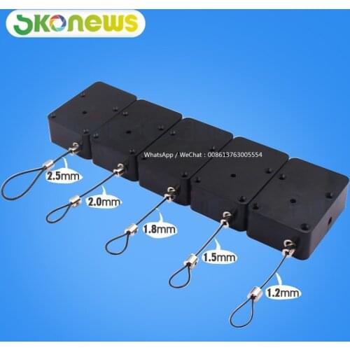 50 pcs HTC VIVE VR Retracting 2m Steel Cable Security Tether with Adjust Lasso End for Merchandise Retail Display Anti theft