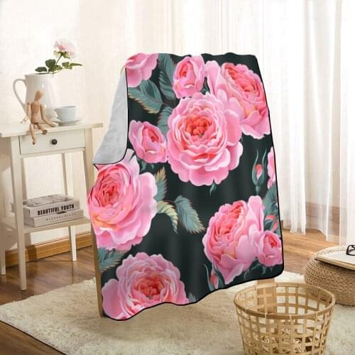 New Arrival Rose And Birds Blankets Printing Soft Blanket Throw On Home/Sofa/Bedding Portable Adult Travel Cover Blanket