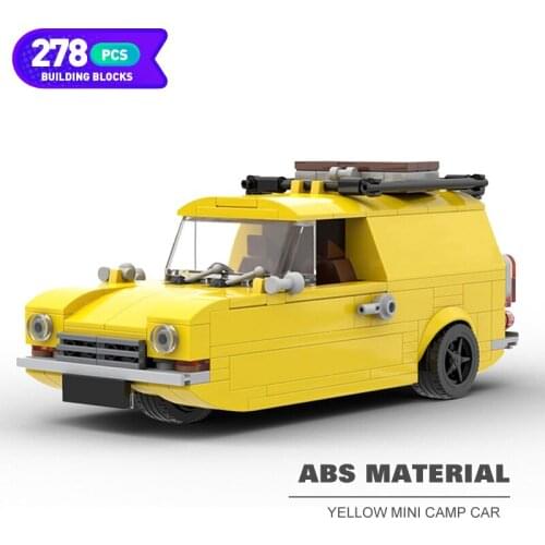 Technical Car MOC-39626 Mini Camp Off-road Car Building Blocks Camping Car RV VAN Model Bricks Speed Champion Toys for Gift