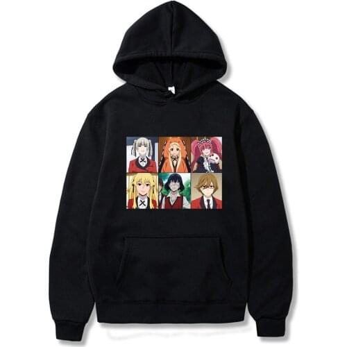 Anime Kakegurui Hoodie Funny Manga Print Sweatshirt Japanese Style Harajuku Streetwear Women Causal Tops Unisex Clothes