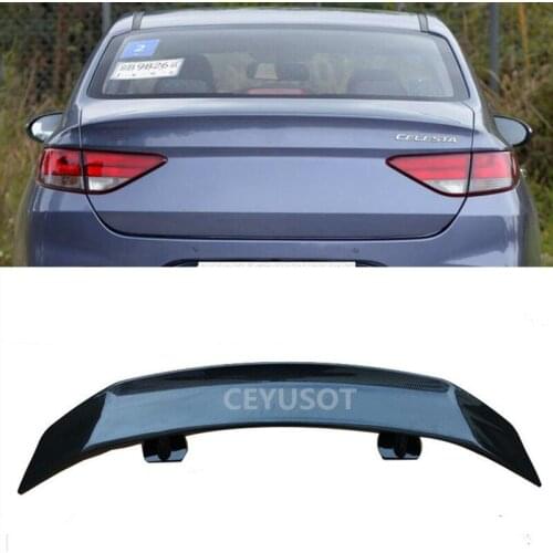 For Universal WING Spoiler NEW OLD Hyundai Elantra ABS Material Car Trunk Rear Lip Tail Decorative Black Accessories 2005-2021