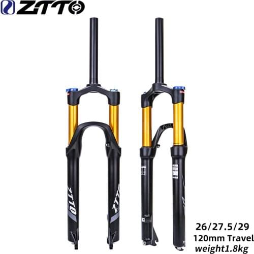 ZTTO Bicycle Fork Mountain Bike Front Fork 26/27.5/29 Inch Pneumatic Shock Absorber Air Fork Suitable for 9x100mm Quick Release