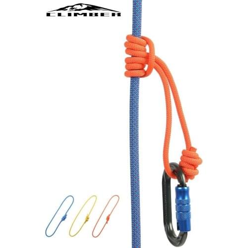 Outdoor 6mm Prusik Cord Rope 120cm LengthAccessory Rope Durable Heat Resistant Polyester nylon Kevlar Rock Climbing Rope