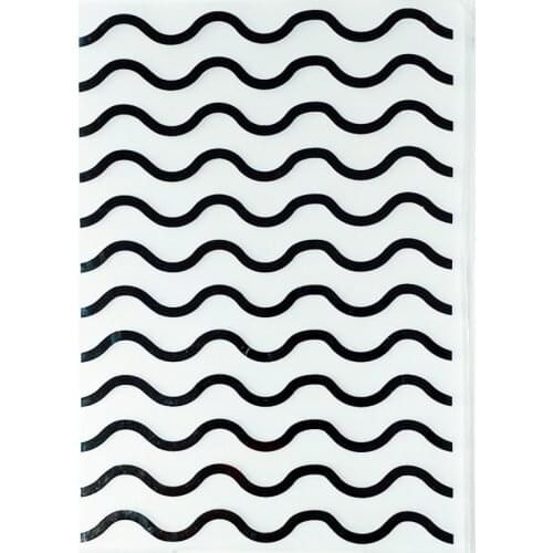 YLEF075 Wave Plastic Embossing Folder For Scrapbook Stencils DIY Photo Album Cards Making Decoration Scrapbooking Template New