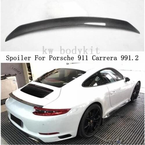 High Quality CARBON FIBER Rear Trunk Spoiler Fit For Porsche 911 Carrera 991 2012 2013 2014 2015 FRP Rear Wing V-RT Style Wing