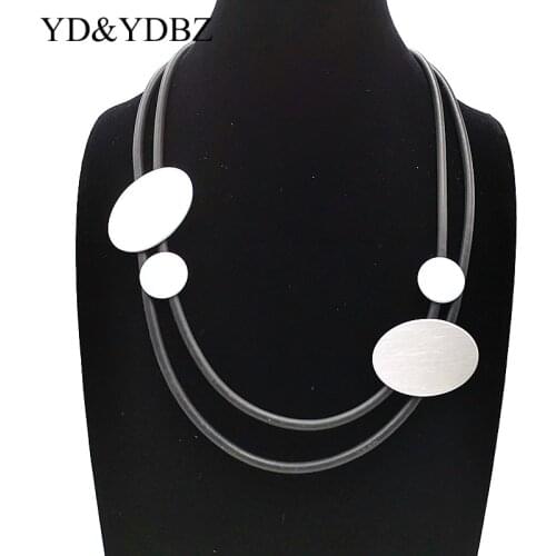 YD&YDBZ 2020 Collar Chains Women Pendant Necklaces New Designer Necklace Jewelry Handmade Rubber Soft Chokers High Quality Chain