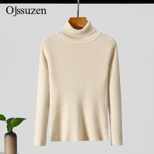 Sweaters Womens Turtleneck Winter Tops Royal Blue Ladies Knit Jumper Slim Pullovers Winter Knitting Clothes Woman Khaki White