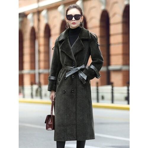 Coat Fur Real Winter Coat Women 100% Wool Coat Female Sheep Shearling Fur Jacket Women Clothes 2020 Manteau Femme MY4585