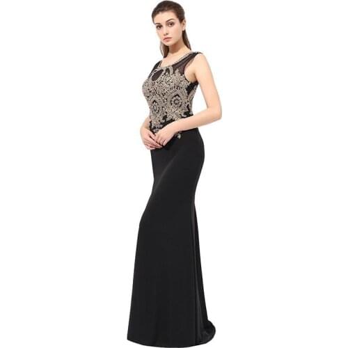 Mermaid Lace Beaded Prom Party Dresses 2021 Sexy Elegant Vestidos De Festa Sweep-Train Sleeveless Wedding Evening Dress 018