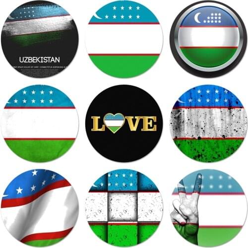 Uzbekistan Flag national Country Flags Badge Brooch Pin Accessories For Clothes Backpack Decoration gift 58mm
