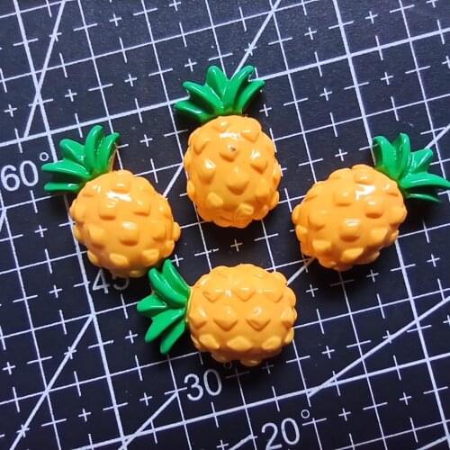 1pcs/lot resin flat back Simulation pineapple 25mm Cabochons Scrapbooking Hair Bow Center DIY Christmas decration