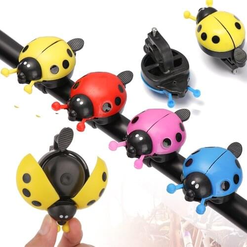 1PC Plastic Lovely Ladybug Bicycle Bell Safety Warning Handlebar Horn Bike Alarm Ring Kid Beetle Kids Cute Cycling Accessories