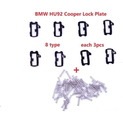 24pcs) HU92 For BMW Car Lock Reed Locking Plate HU92 Car Locks Tablets Lock Spring Locking Plate Auto Locksmith Repairing Word