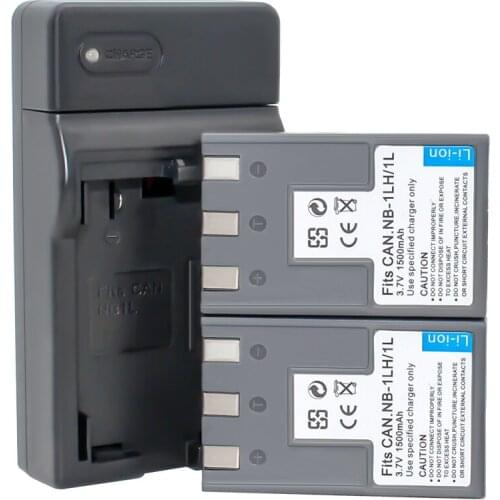 2x Lithium-ion battery pack NB-1L NB-1LH & USB Charger for Canon PowerShot S100 S110 S230 S400 S410 S500