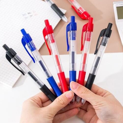 36PCS Write Large Volume Press Office Gel Pens Red Black and Blue 0.5mm Office Stationery Office Accessories