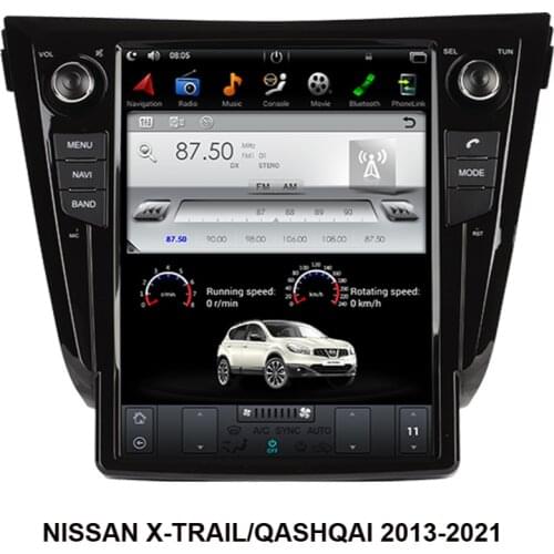 4G+64G Tesla Style Android Car GPS Navigation For NISSAN X-TRAIL/Qashqai 2013-2022 Auto Radio Stereo Multimedia Player