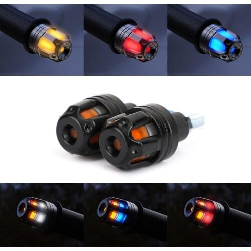 Artudatech Pair 7/8" LED Handlebar Bar End Indicators Dual Light Motorcycle Motorbike NEW