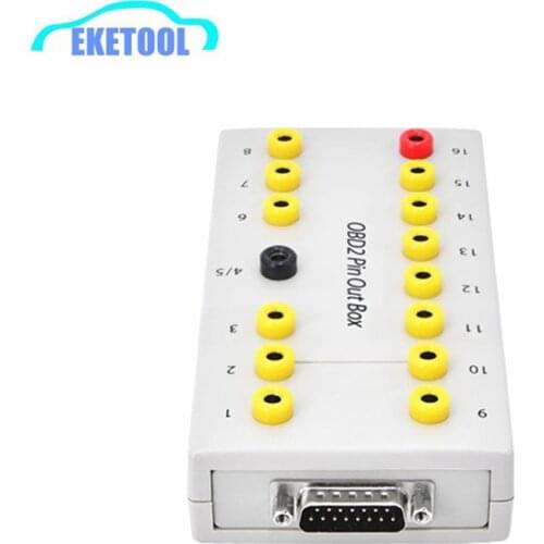 Quickly Switch OBD2 16Pin Out Box Change the Pin Settings Connecting Cable Forv Re-Wiring OBD2 Breakout Box Auto Connector