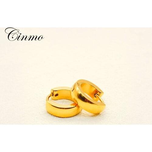 Cinmo Stainless Steel Piercing Earrings Punk Style Cute Small Curved Stud Earrings For Men Women Wholesale Fashion Ear Jewelry