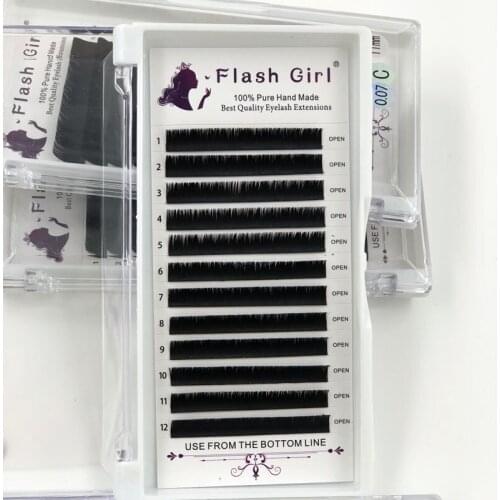 Flash girl Auto Fans Lashes Bloom Eyelash Extension to Make Fan Automatic Flowering Lash Makeup Russian Volume Extensions Curl C