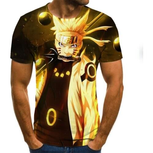 Mens hip-hop Summer fashion T-shirt 3D T-shirt mens t-shirt summer anime T-shirt short sleeve O-neck top