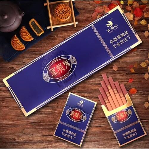 Hot new black devil chocolate tea cigar mens and womens non tobacco smoking cessation products free of freight