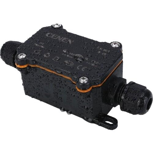 IP68 2 Way Junction Box Outdoor Cable Wire Connector Protect Electrical Junction Box Case For Low/High Voltage Garden Light